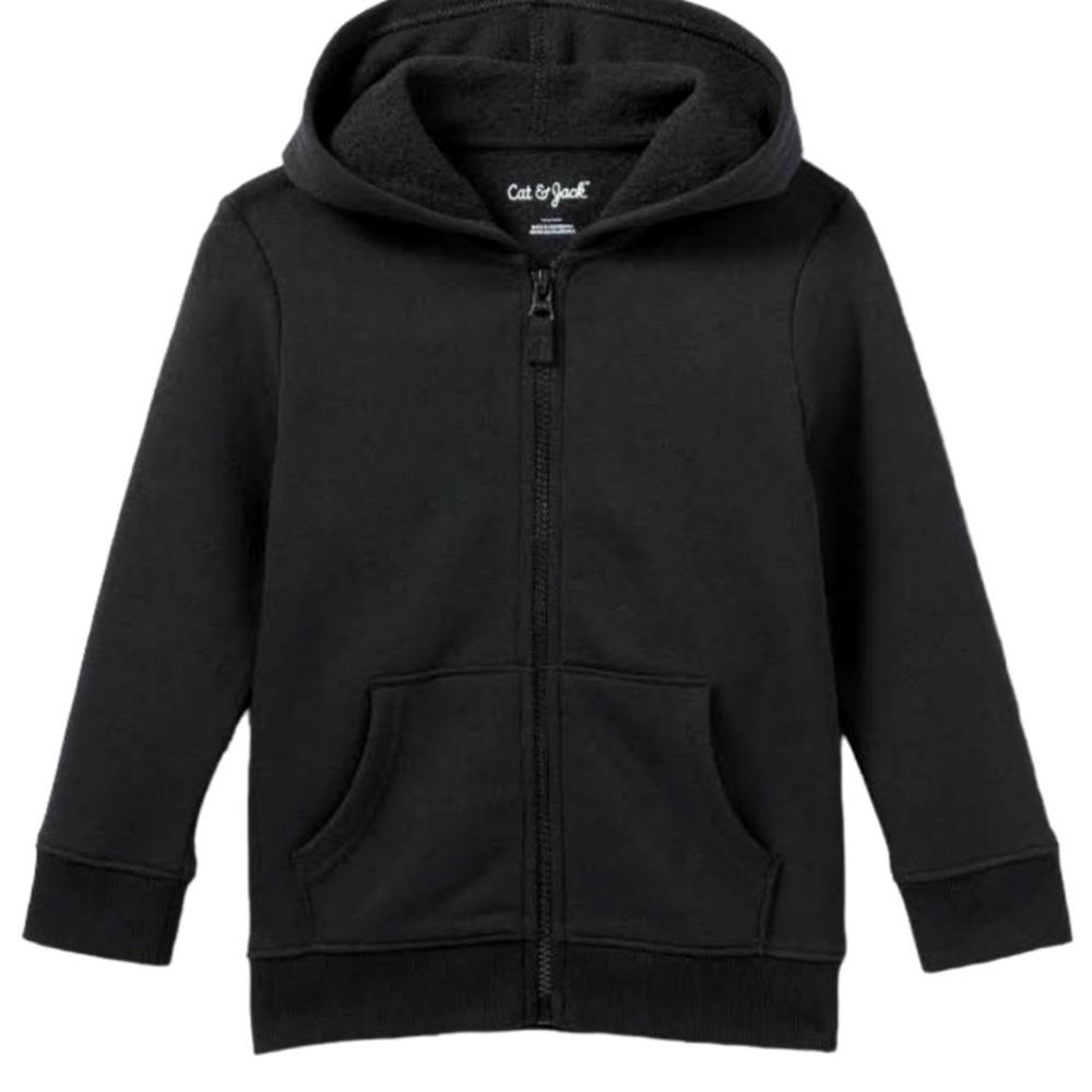 Cat & Jack Kids Zip-Up Black Hoodie